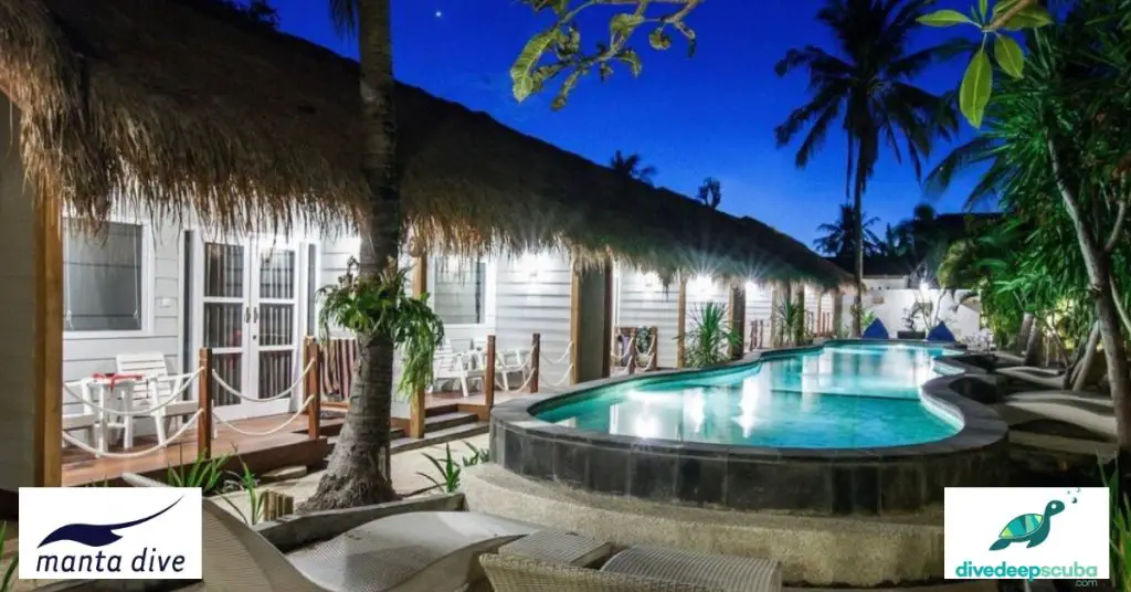 Beautiful Luxury Vilas and Pool at Manta Dive Gili Trawangan